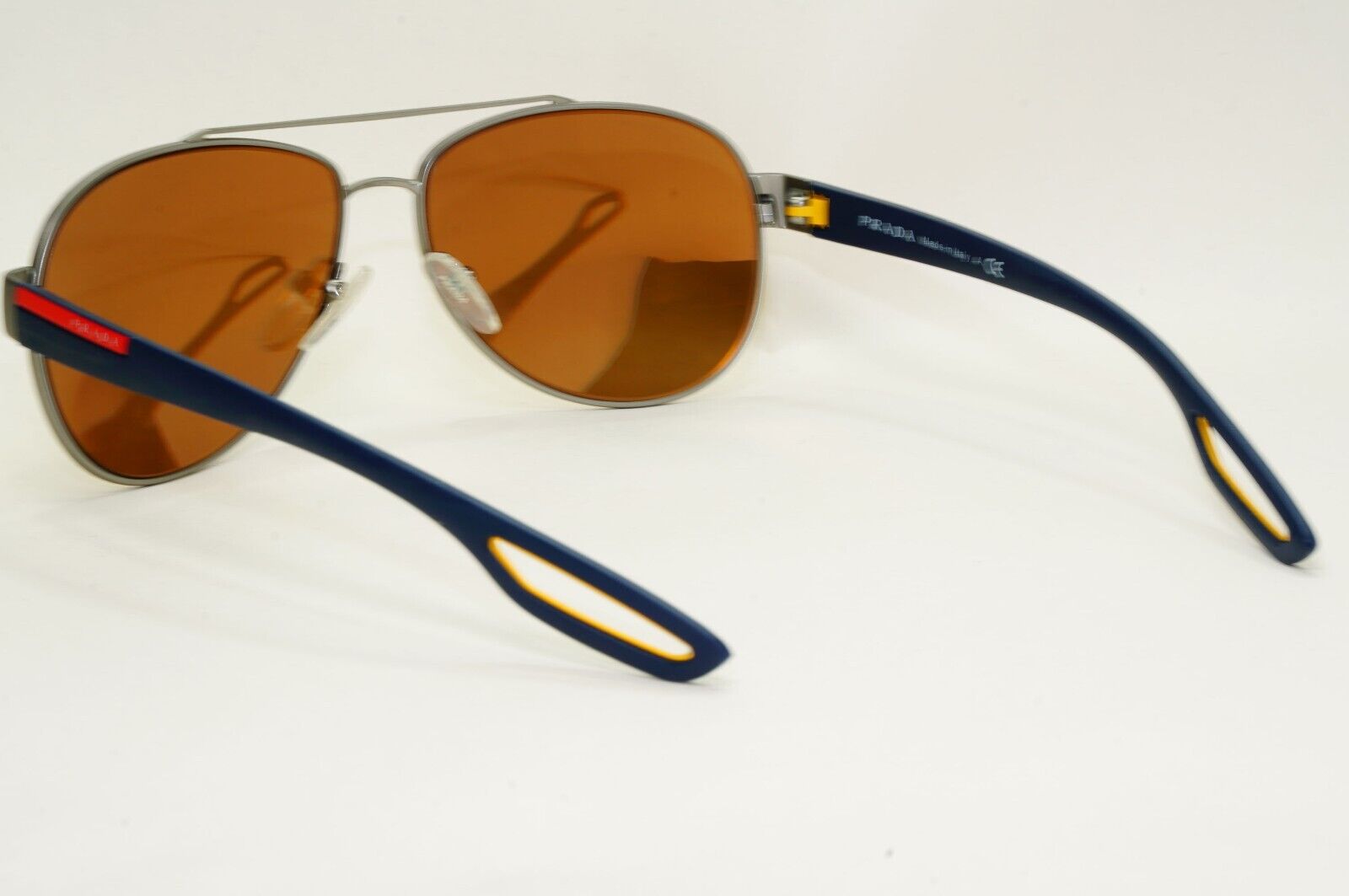 Prada Sunglasses Gold Mirror Pilot Dark Blue PS55QS SPS 55Q DG1-5N0 59mm 260724