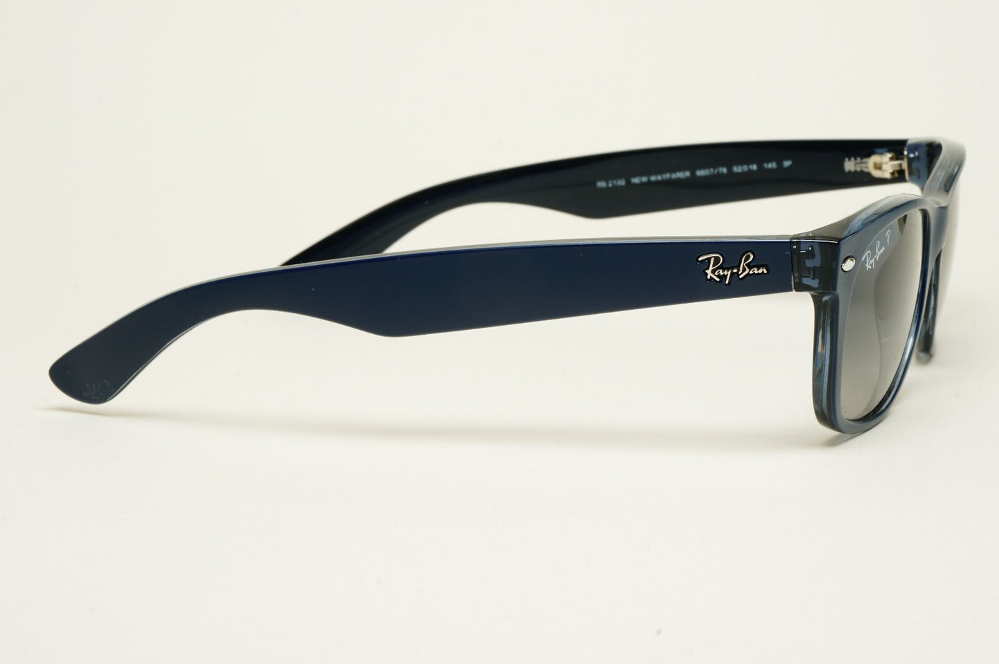 Ray-Ban Sunglasses Polarised New Wayfarer Blue Graident RB 2132 6607/78 52mm