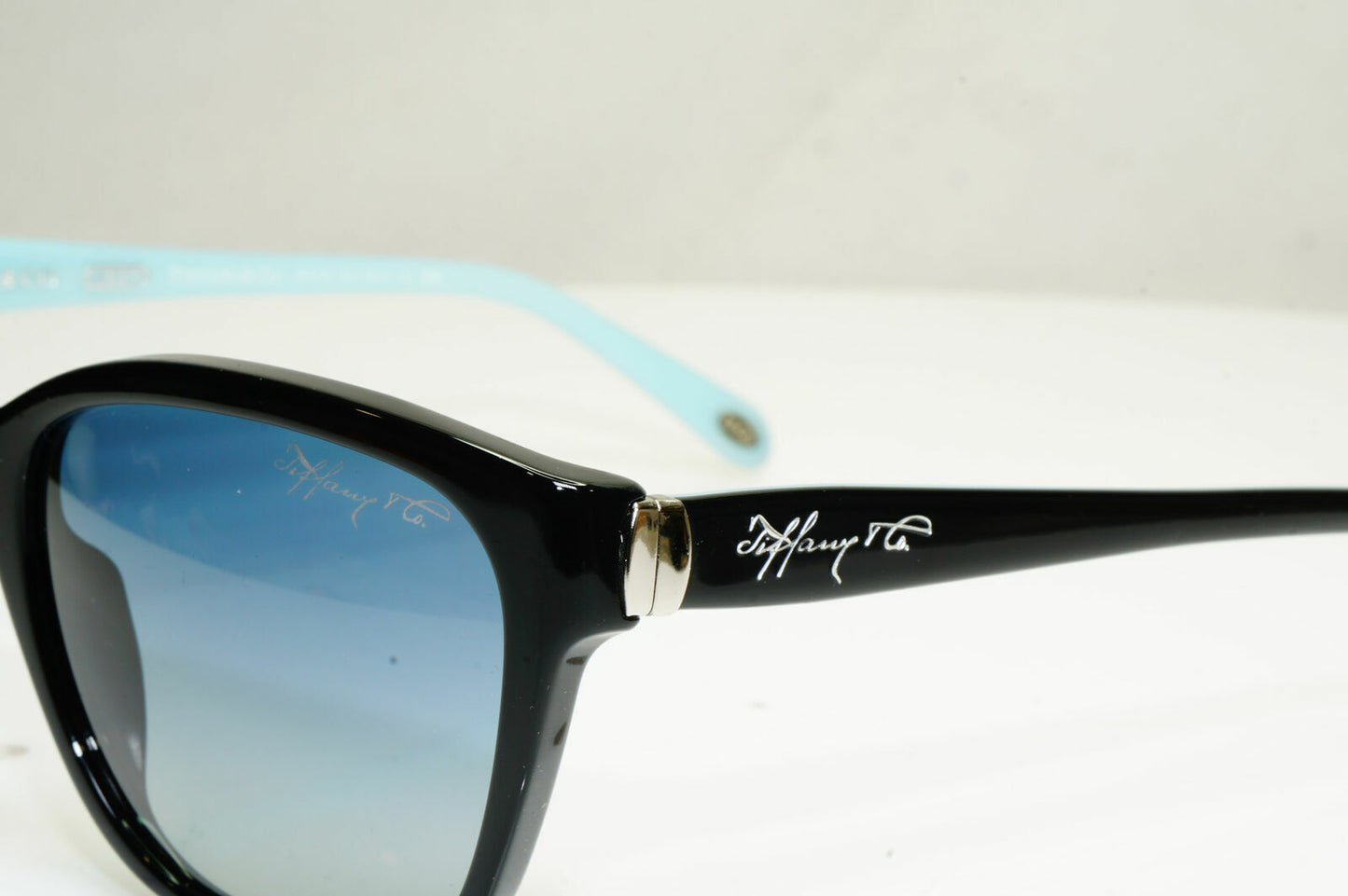Tiffany & Co Black Sunglasses Blue Gradient Womens Square TF 4083 8001/4L 30643