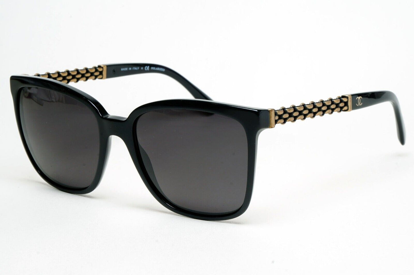 Chanel Sunglasses Chain Black Glossy Square Bronze 5325 c.501/S8 54mm 261124