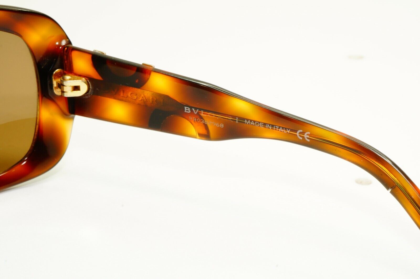 BVLGARI Sunglasses 2002 Vintage Brown Tortoise Square Gold 846 502/73 290122