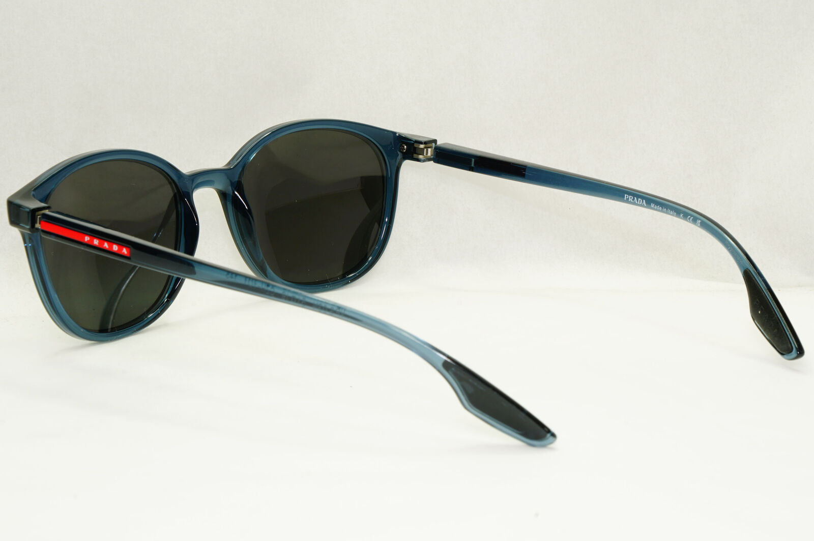 Prada Sunglasses Blue Avio Transparent Black Round PS03NV VPS 03N CZH-1O1 51mm