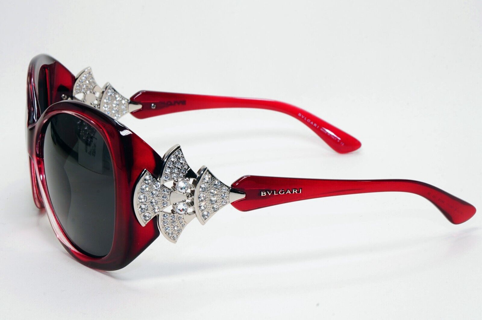 Bvlgari Sunglasses 2015 Dark Red Black Crystal Diamante 8126-B 1001/11 311024