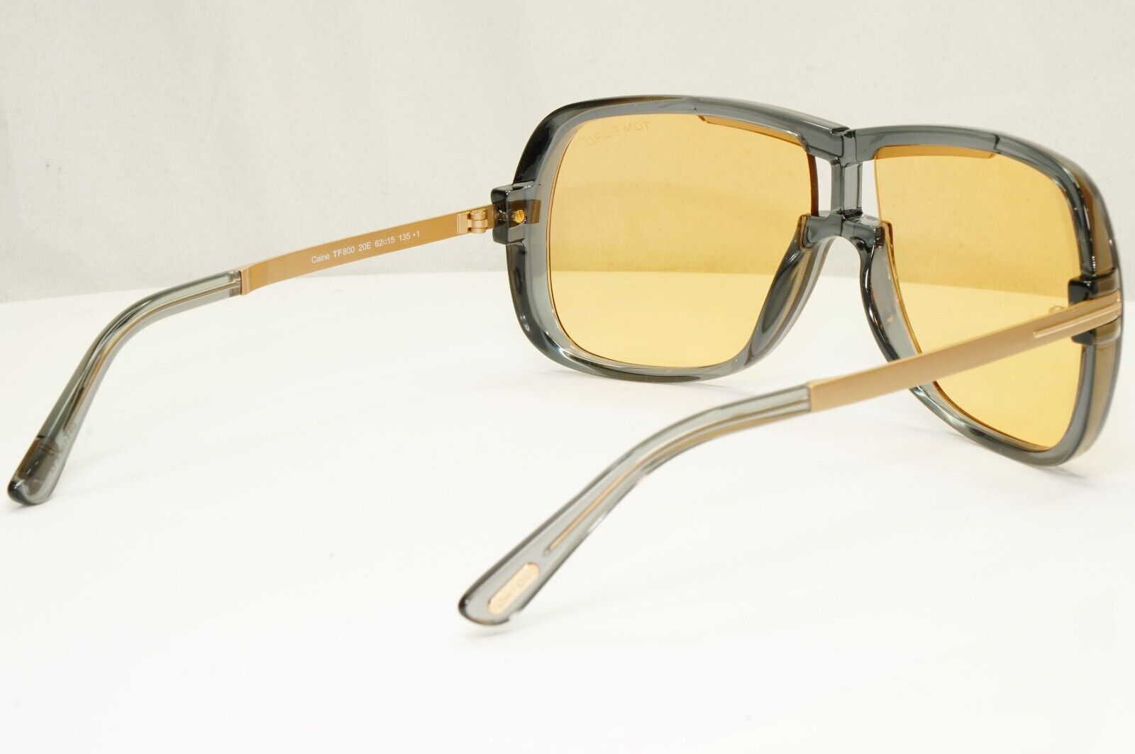 Tom Ford Sunglasses Caine Grey Gold Ochre Yellow Square Caine FT0800 TF 800 20E