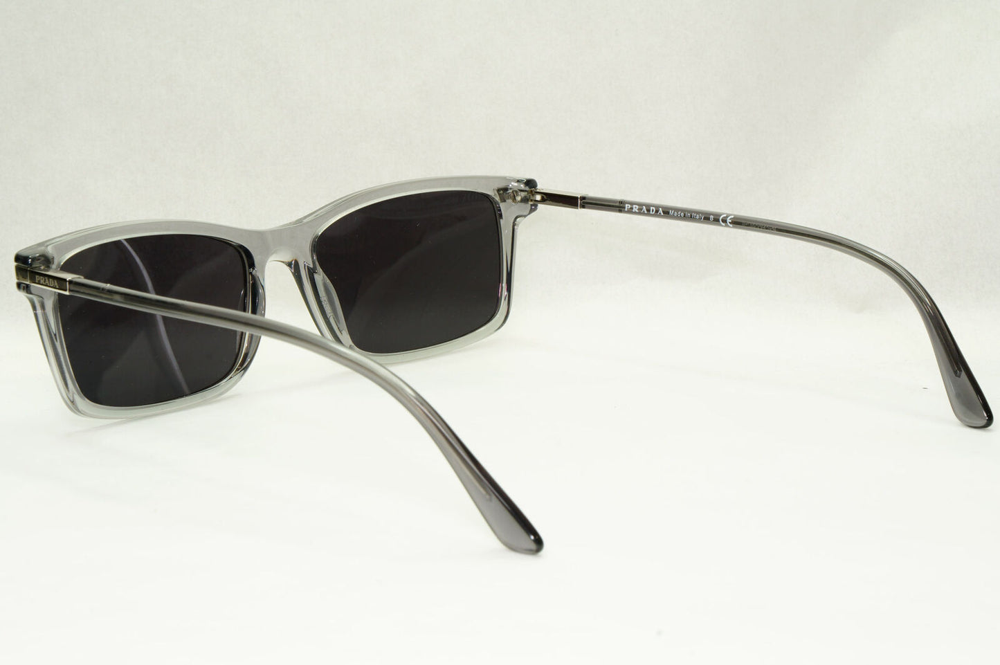 Prada Sunglasses Transparent Grey Crystal Black PR03YV VPR 03Y 08U-1O1 54mm