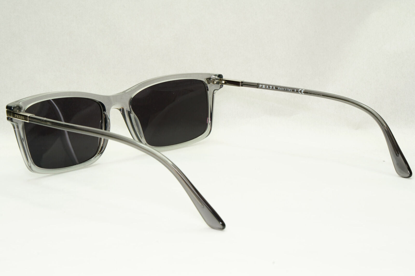 Prada Sunglasses Transparent Grey Crystal Black PR03YV VPR 03Y 08U-1O1 54mm