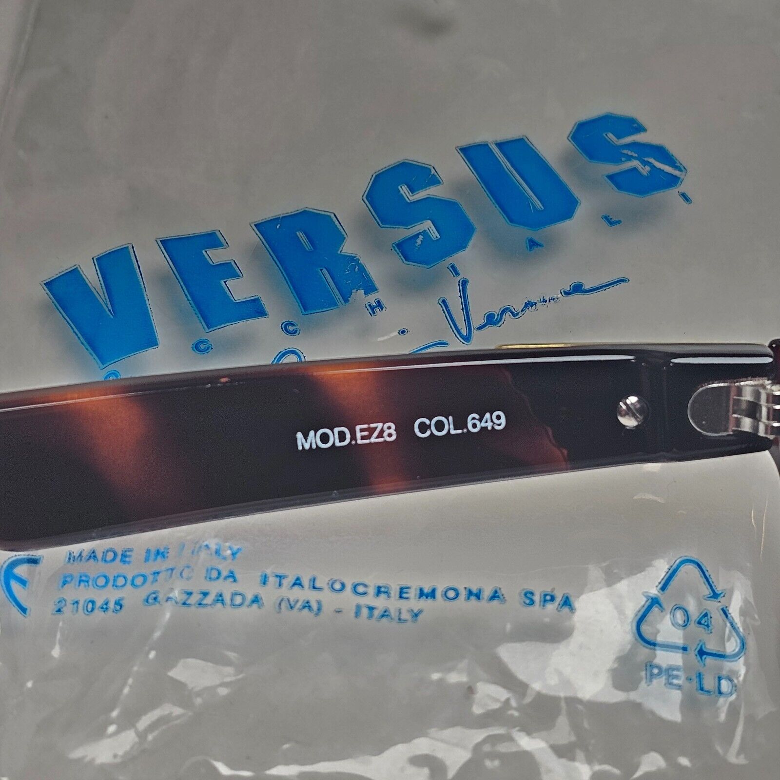 Versus Sunglasses 1996 by Gianni Versace Vintage Brown Gold MOD EZ8 COL 649