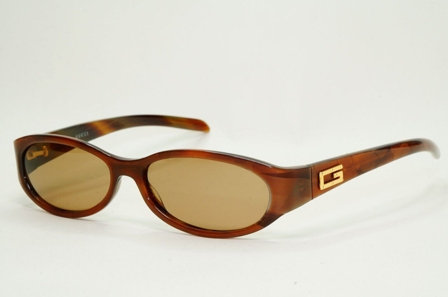 Gucci Sunglasses 1997 Vintage Brown Gold Small Rectangle GG 2522/S 5T7 230924