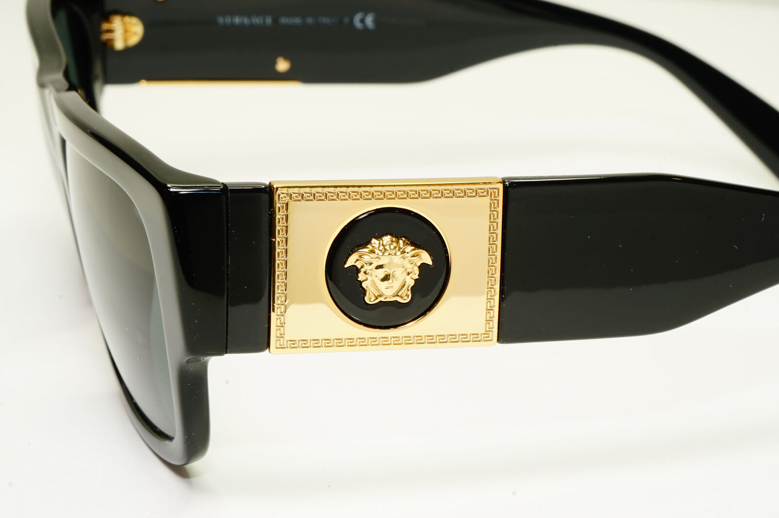Versace Sunglasses Black Medusa Gold Square Biggie MOD VE 4406 GB1/87
