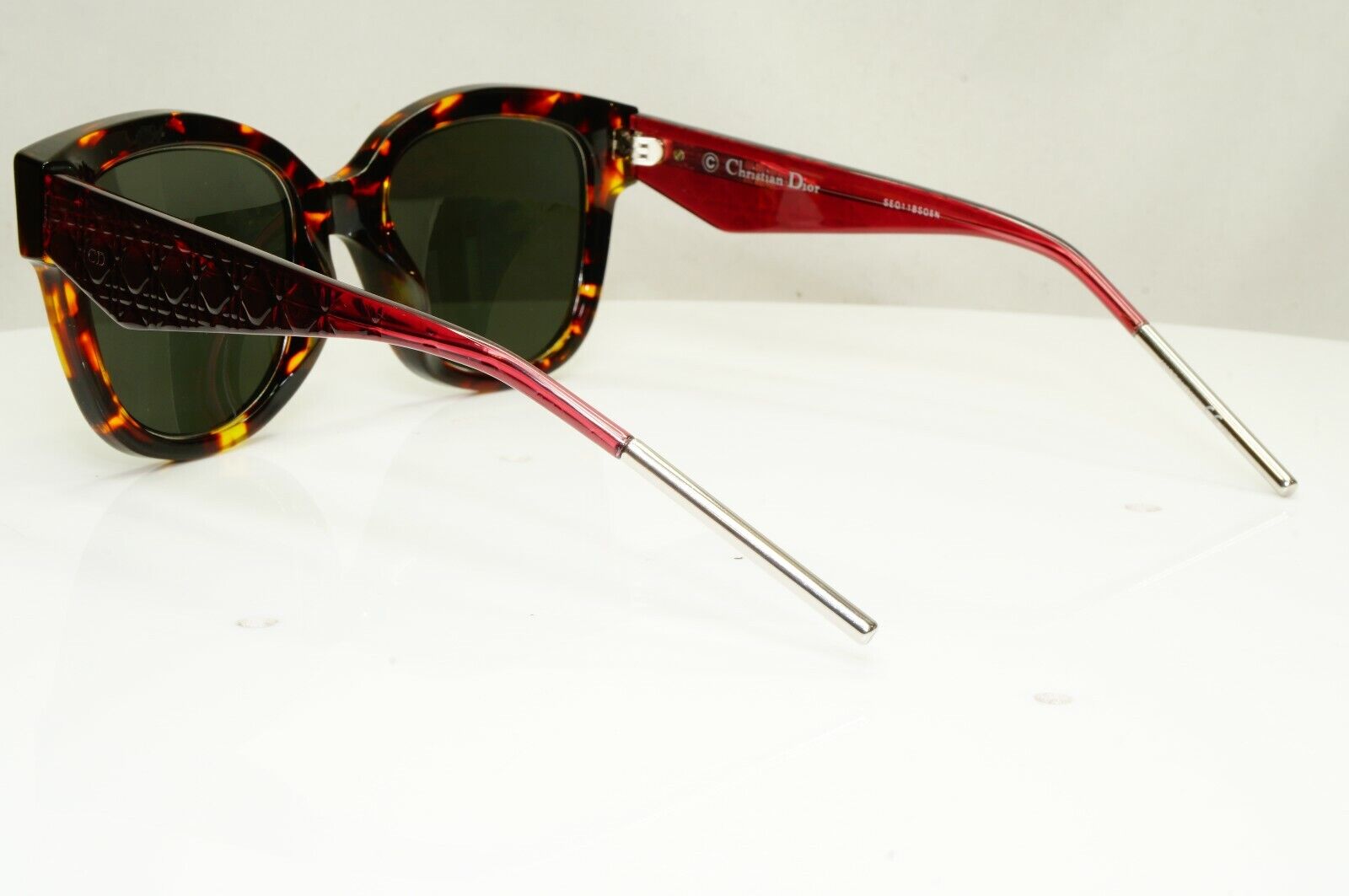 Authentic DIOR Womens Sunglasses Burgundy Vintage Silver Mirror Very 1 31094
