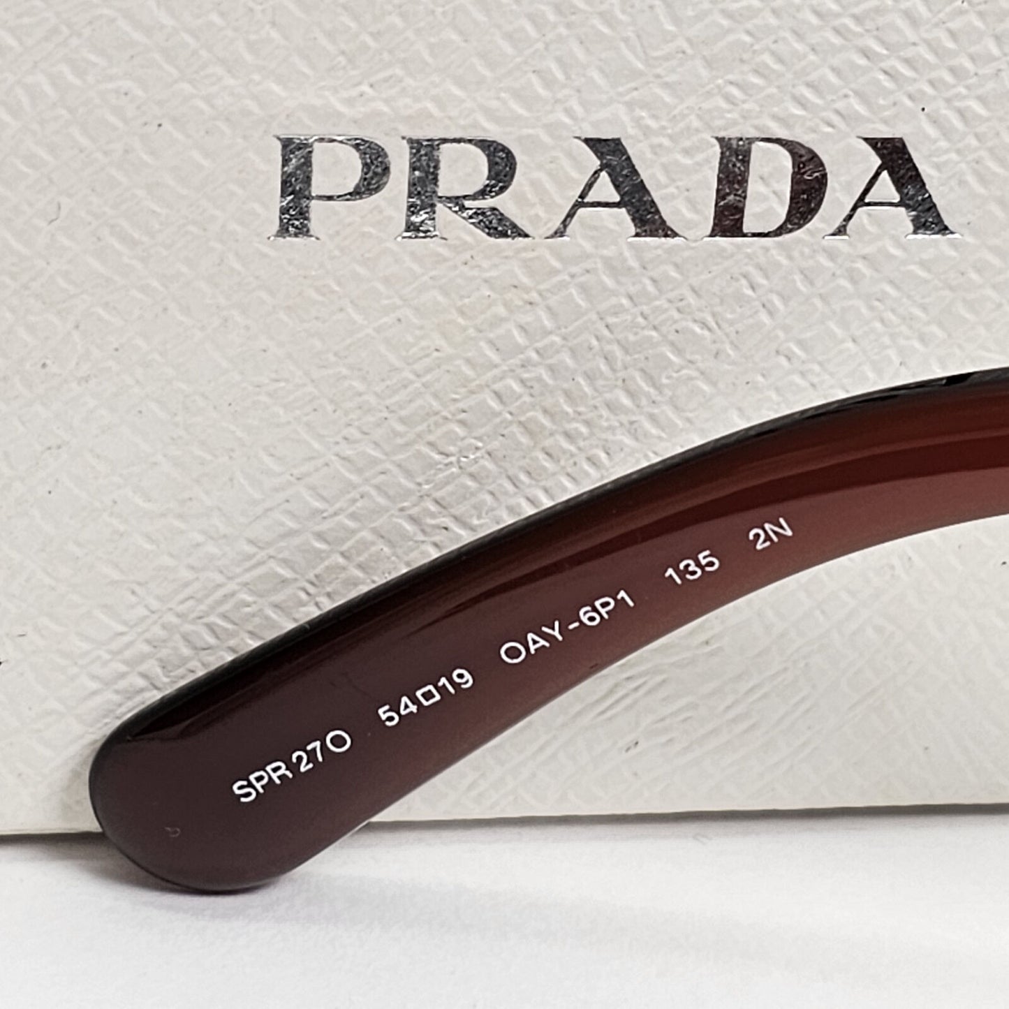 Prada Sunglasses Swirl Baroque Square Brown Grey PR27OS SPR 27O OAY-6P1 130124