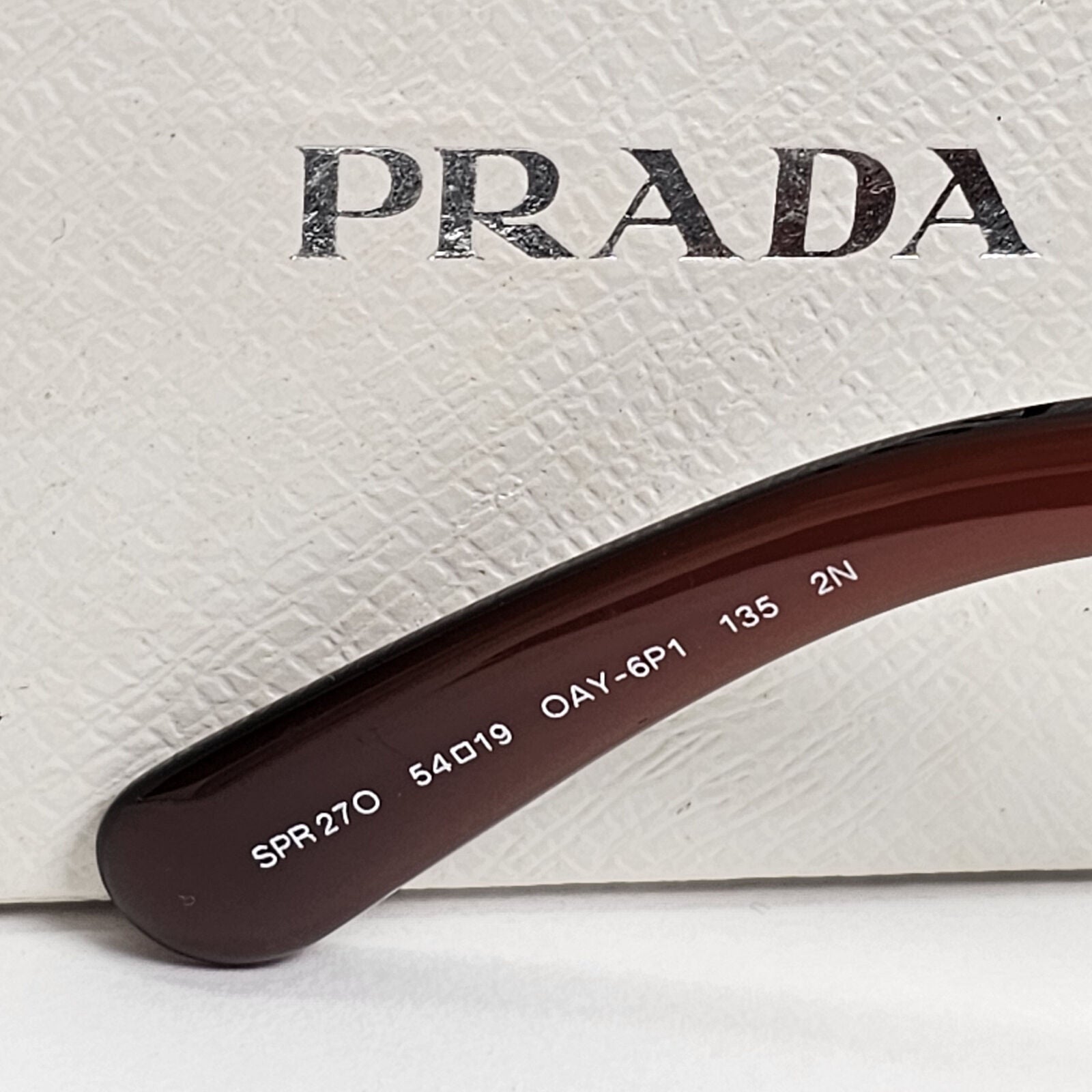 Prada Sunglasses Swirl Baroque Square Brown Grey PR27OS SPR 27O OAY-6P1 130124
