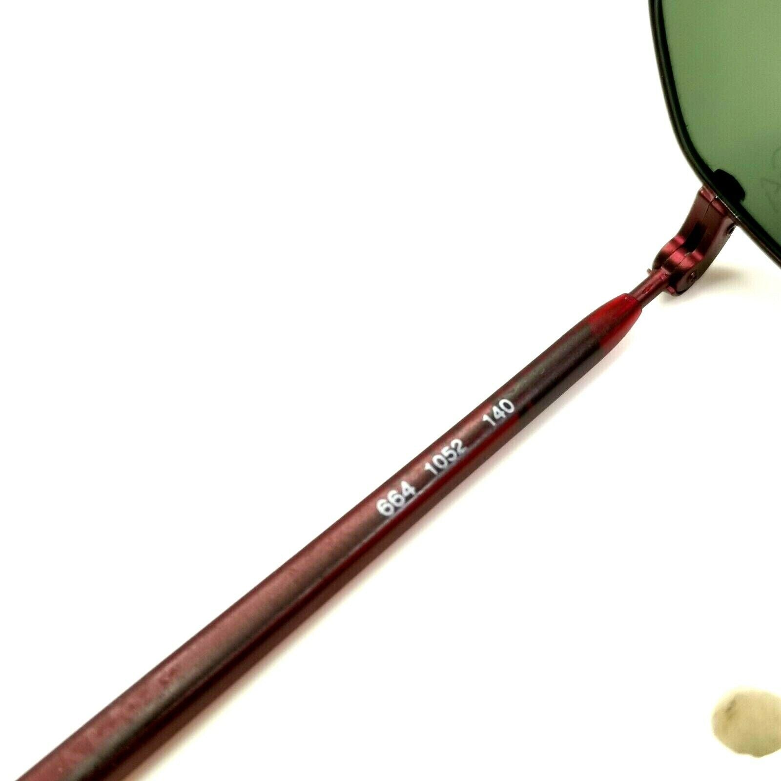 Giorgio Armani 1997 Vintage Sunglasses Burgundy Octagon Glass Lens 664 1052