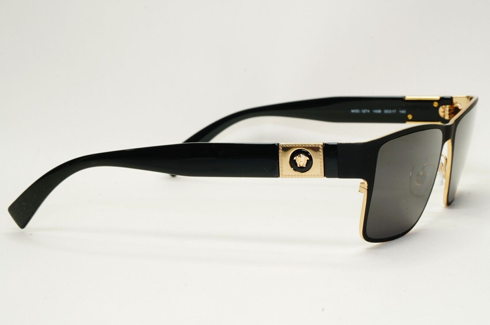 Versace Sunglasses Black Square Gold Medusa MOD VE 1274 1436 55mm