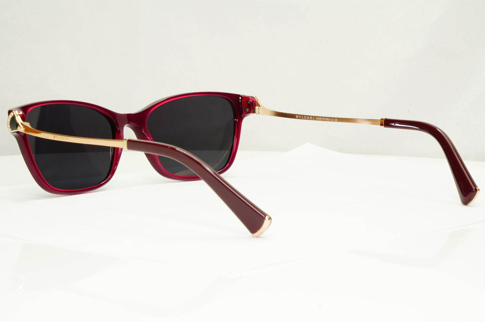 Bvlgari Sunglasses Purple Burgundy Gold Diamante Crystal 4159-B 5426 250123