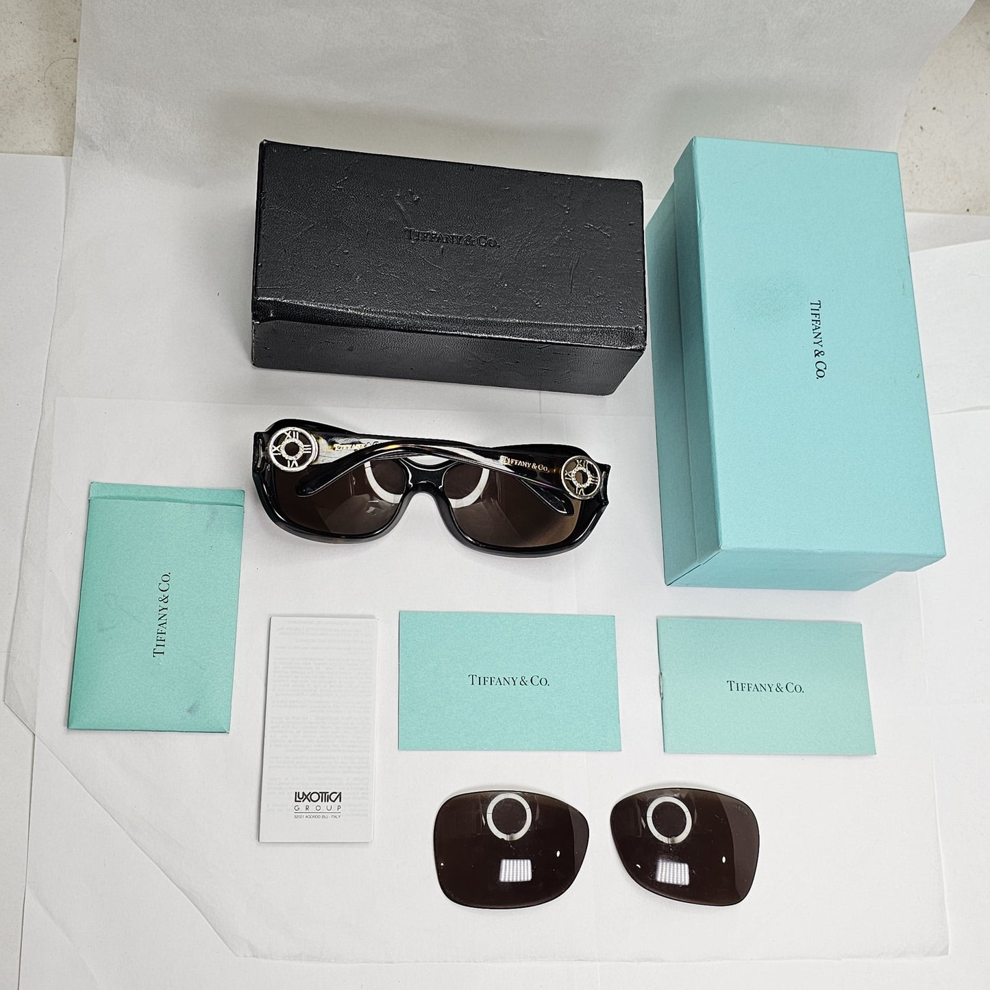Tiffany & Co 2010 Vintage Brown Tortoise Sunglasses TF 4003-B 8015/3G 070224