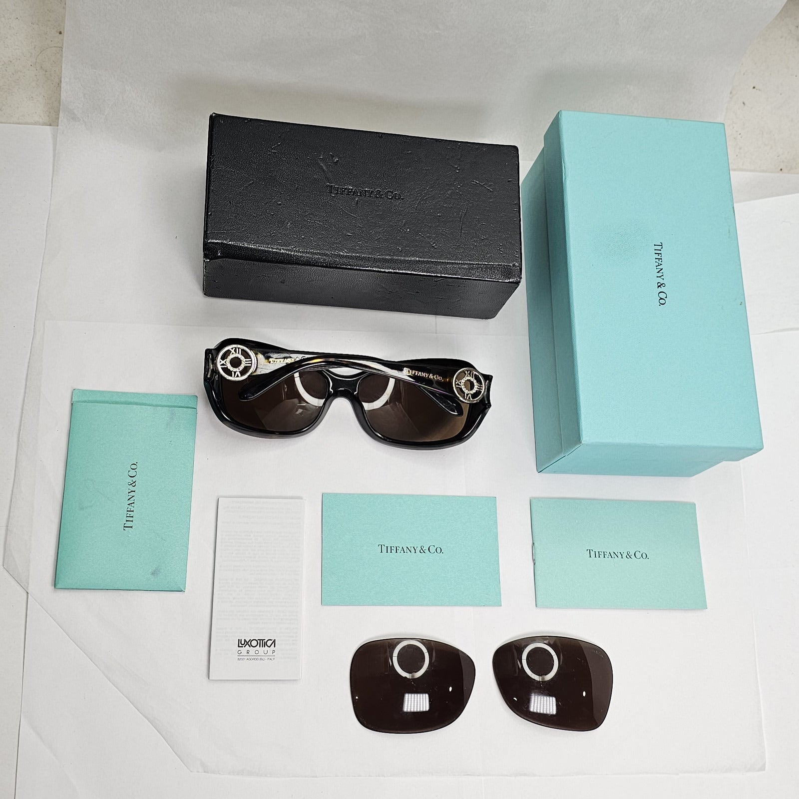 Tiffany & Co 2010 Vintage Brown Tortoise Sunglasses TF 4003-B 8015/3G 070224