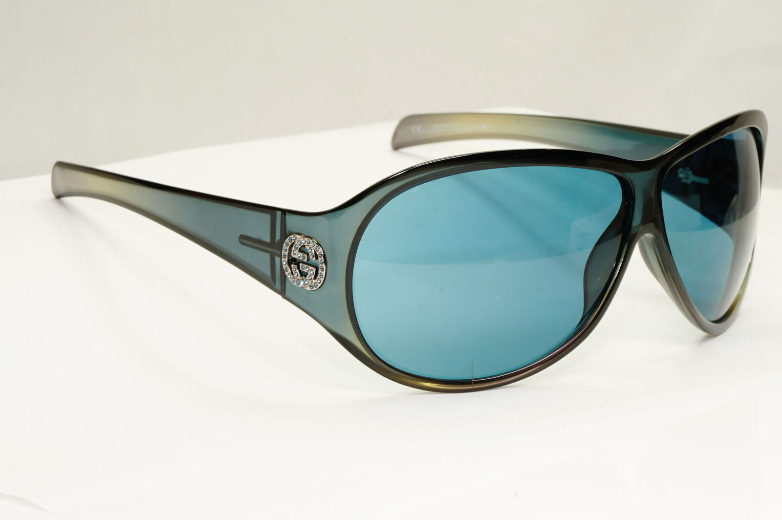 Gucci 2006 Vintage Sunglasses Blue Oversized Crystal GG 2536/STRASS LT6 071222