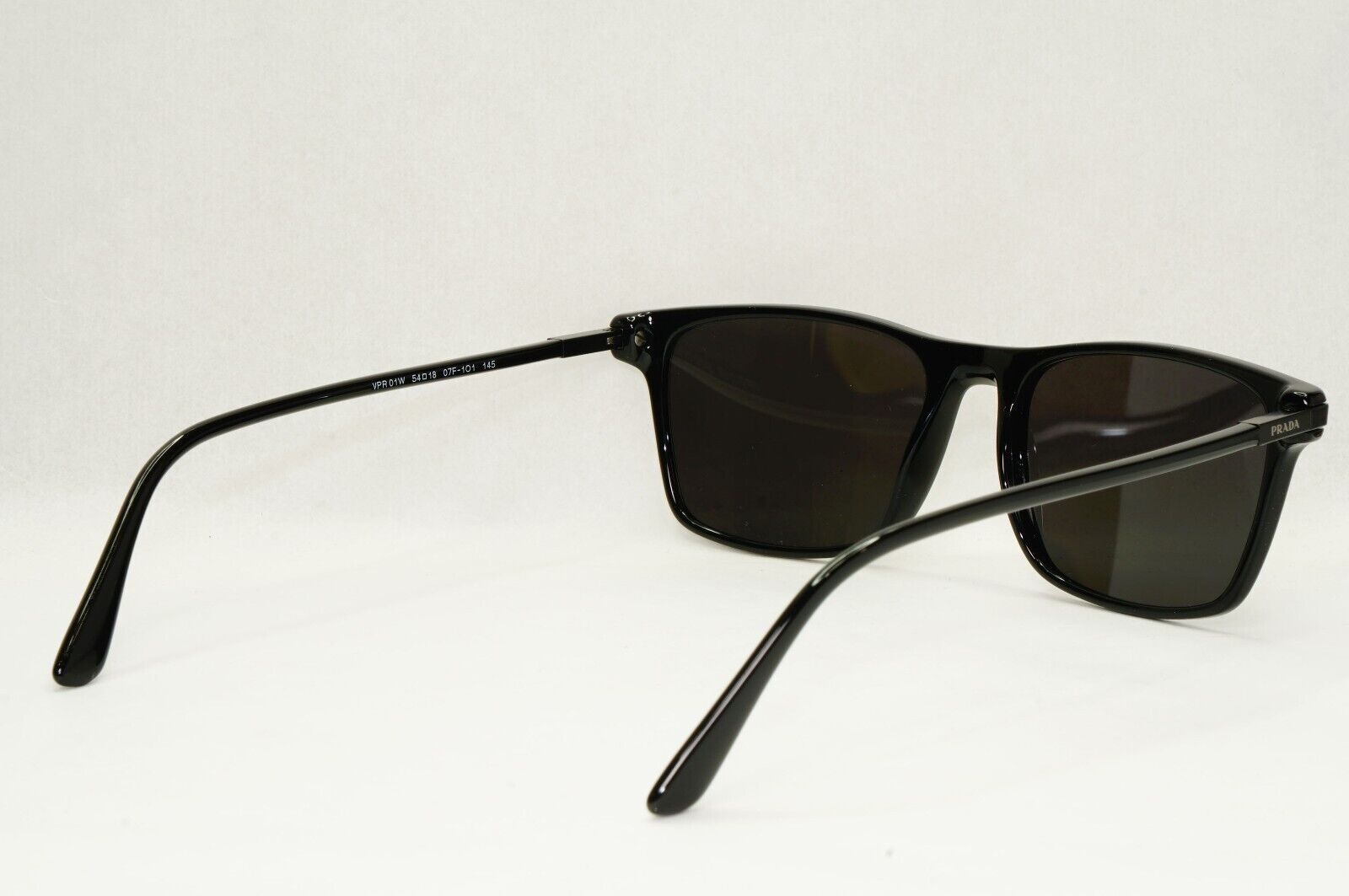 Prada Sunglasses Black Square Glossy Fashion PR01WV VPR 01W 07F-1O1 54mm