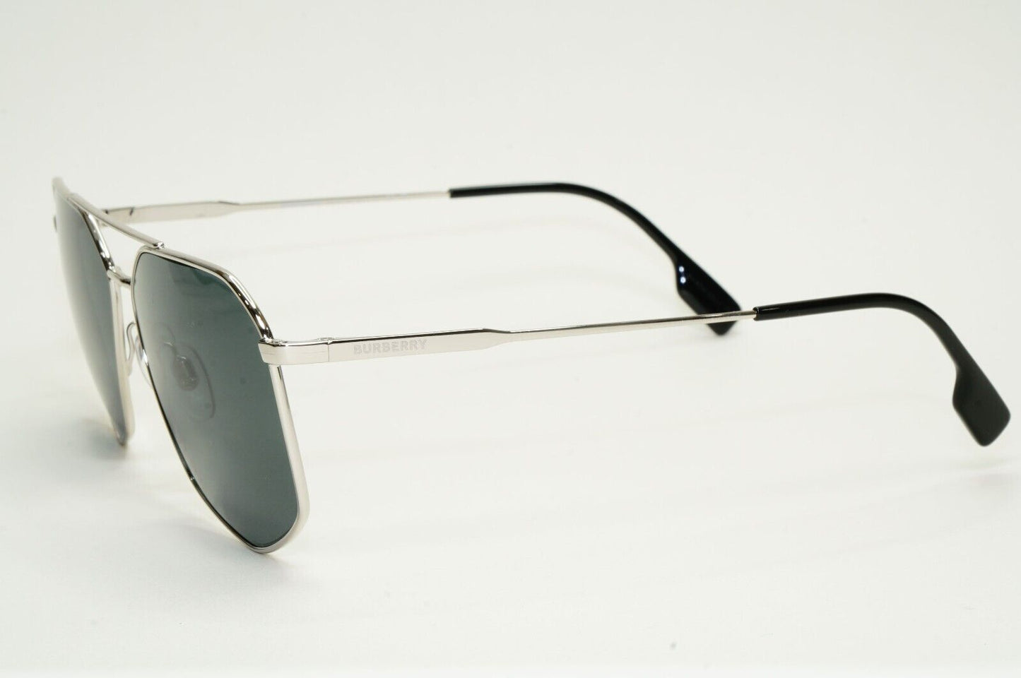 Burberry Sunglasses Silver Navigator Pilot Metal Ozwald BE 3139 1005/87 58mm