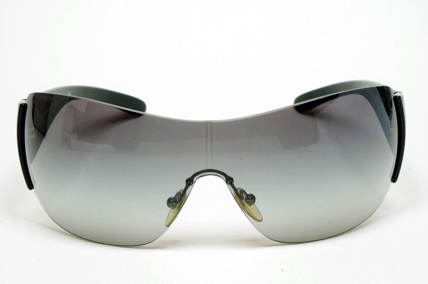 Prada Sunglasses 2012 Black Grey Wrap Shield PR22MS SPR 22M 1AB-3M1 130225