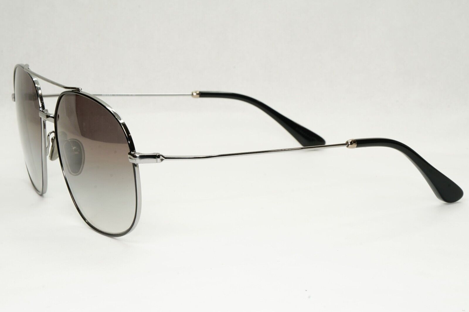 Prada Sunglasses Black Gunmetal Grey Gradient Metal Pilot PR51YS SPR 51Y M4Y-0A7