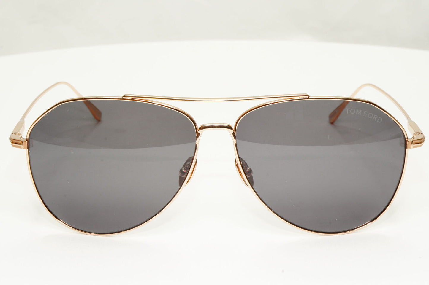Tom Ford Titanium Japan Sunglasses Gold Grey Pilot Metal Cyrus TF 747 28A FT0747