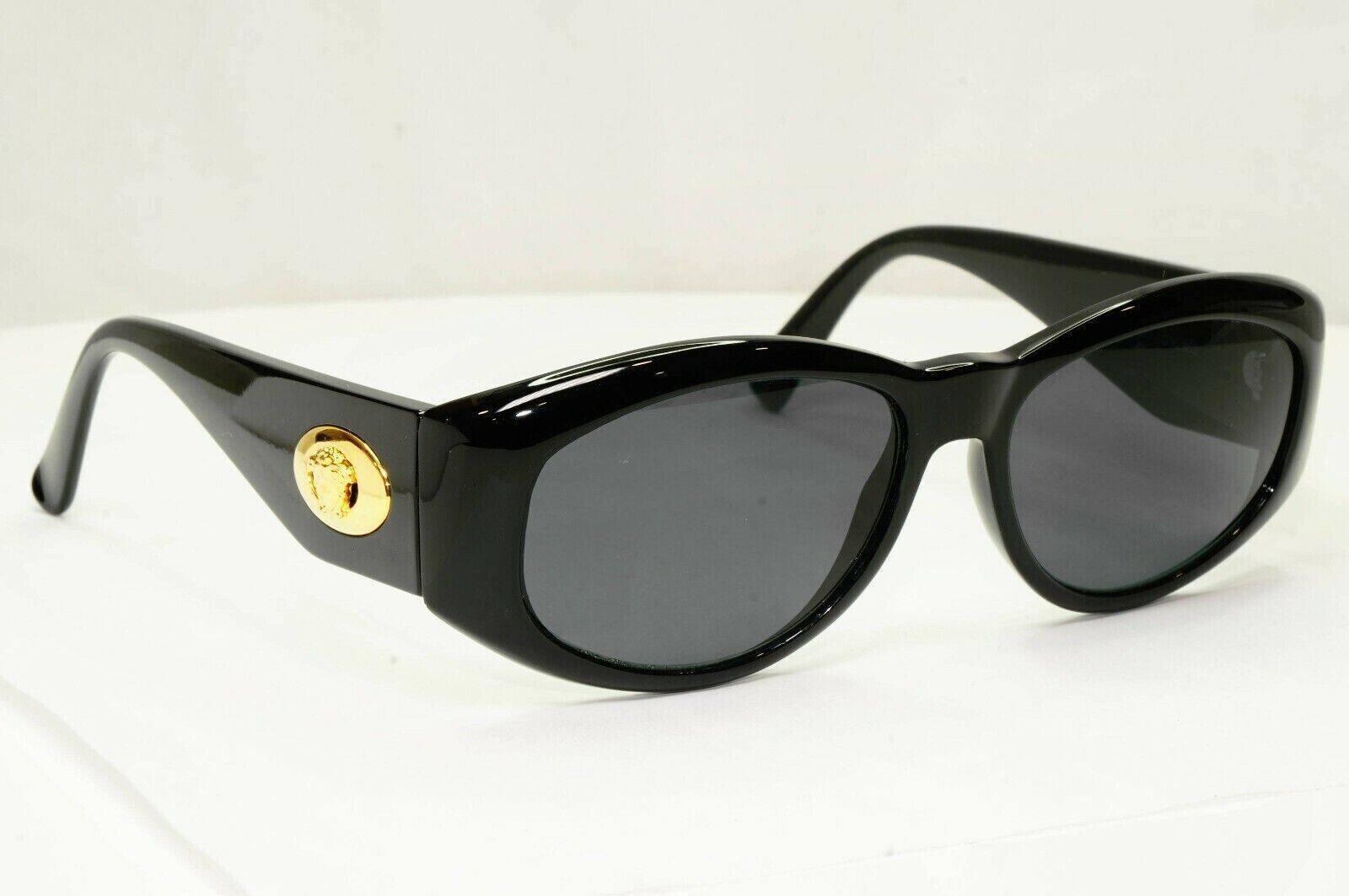 Gianni Versace 1996 Vintage Gold Medusa Biggie Sunglasses MOD 4V4/A COL 852