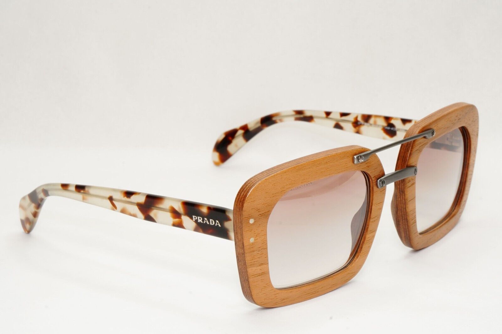 Prada Sunglasses Wood Square 2015 Brown Tortoise PR30RS SPR 30R IAM-4O0 051223