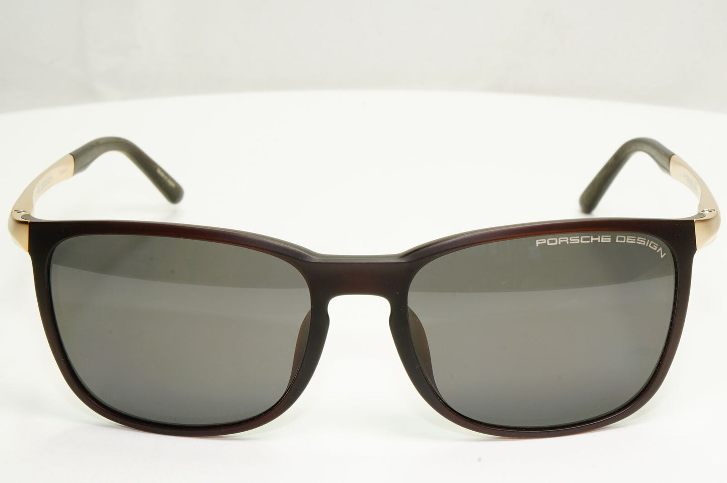 Porsche Design Titanium Polarised Sunglasses Japan Gold Grey Brown P8673 B