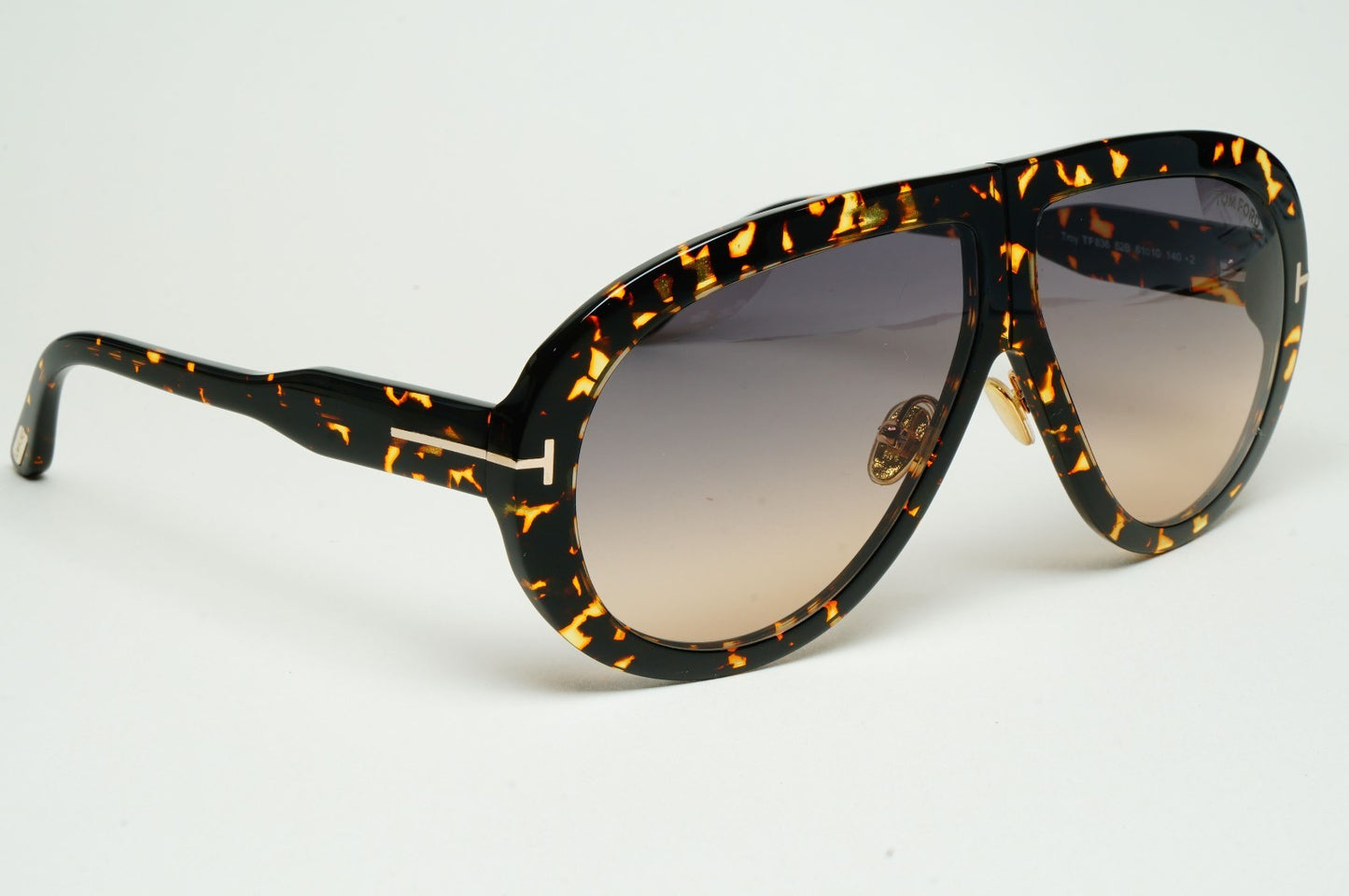 Tom Ford Sunglasses Troy Pilot Brown Tortoise Grey FT0836 TF 836 52B 61mm