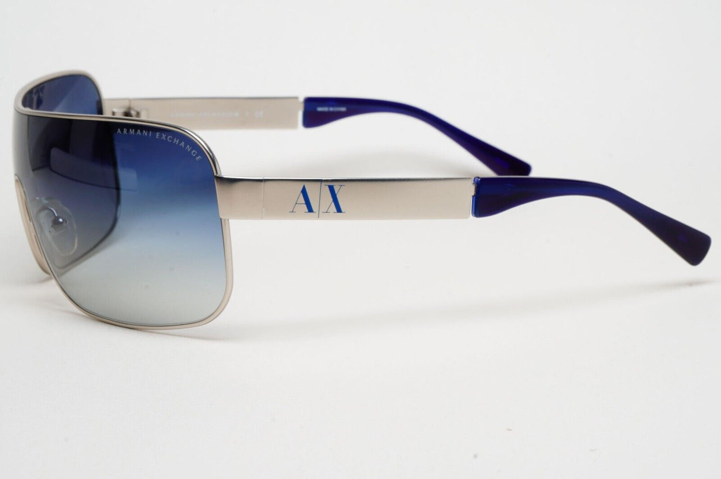 Armani Exchange Sunglasses 2015 Silver Blue Shield AX 2008 6020/4L [b] 221124