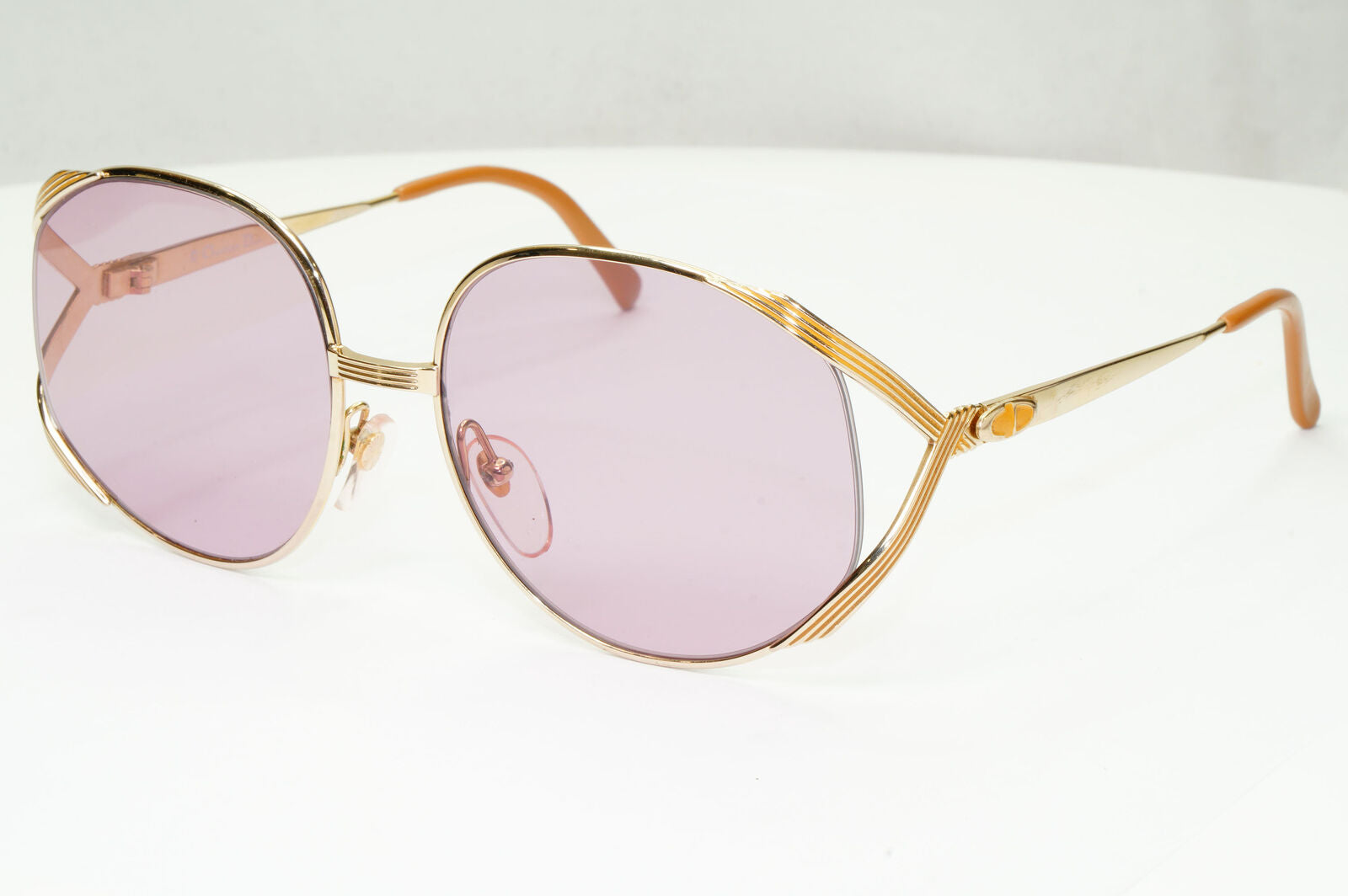 Dior 1990s Vintage Sunglasses Gold Violet Lilac Square Austria 2387 41 261022