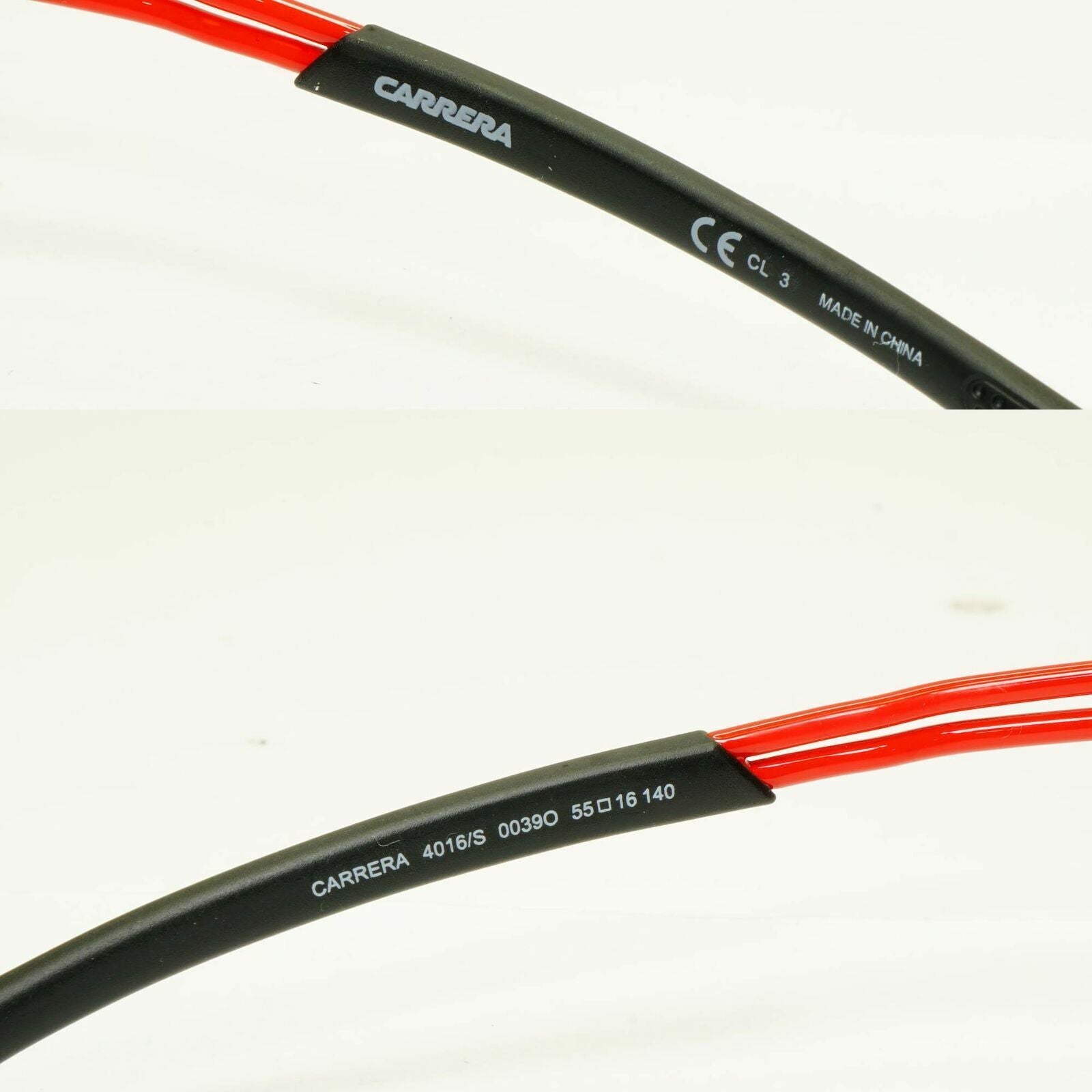 Carrera Sunglasses Black Gradient Smoke Red Square Rectangle 4016 0039O Sport