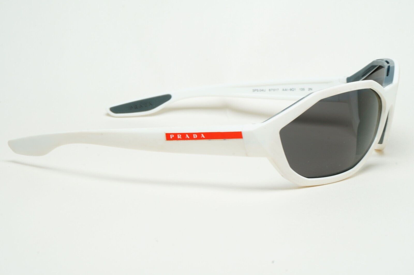 Prada Sunglasses White Black Wrap Angular PS04US SPS 04U AAI-9Q1 231124