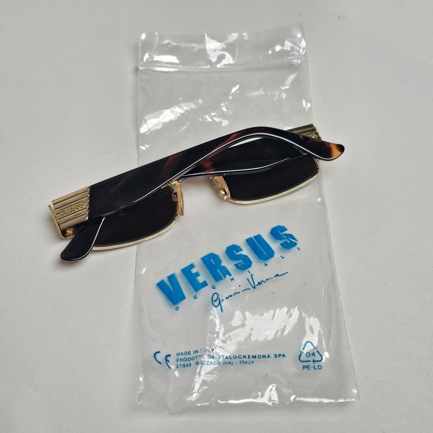 Versus Sunglasses 1996 by Gianni Versace Vintage Gold Brown MOD F11 COL 030