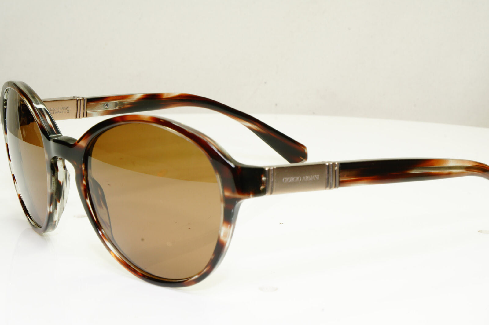 Giorgio Armani Round Brown Tortoise Sunglasses Womens AR 8006 5036/13 30087