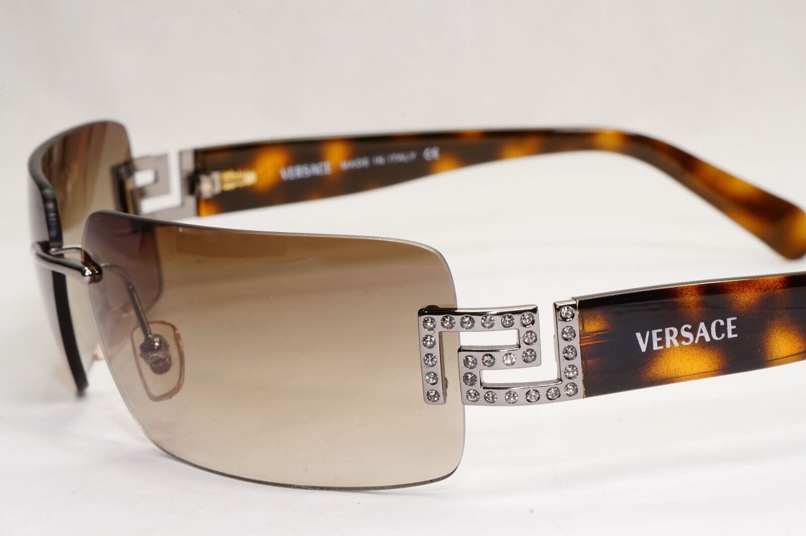 Versace Sunglasses 2004 Vintage Wrap Brown Gradient MOD 2017-B 1001/13 180324