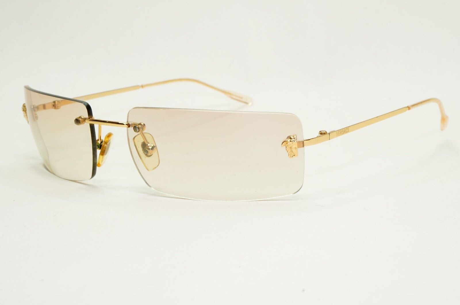 Versace Sunglasses 2002 Vintage Rimless Gold Medusa Metal MOD N26 N30/537 270924