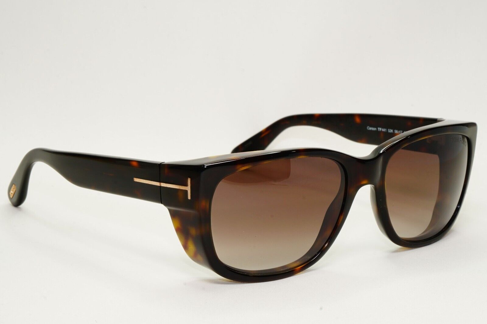 Tom Ford Sunglasses Carson Dark brown Gradient Square Acetate FT0441 TF 441 52K