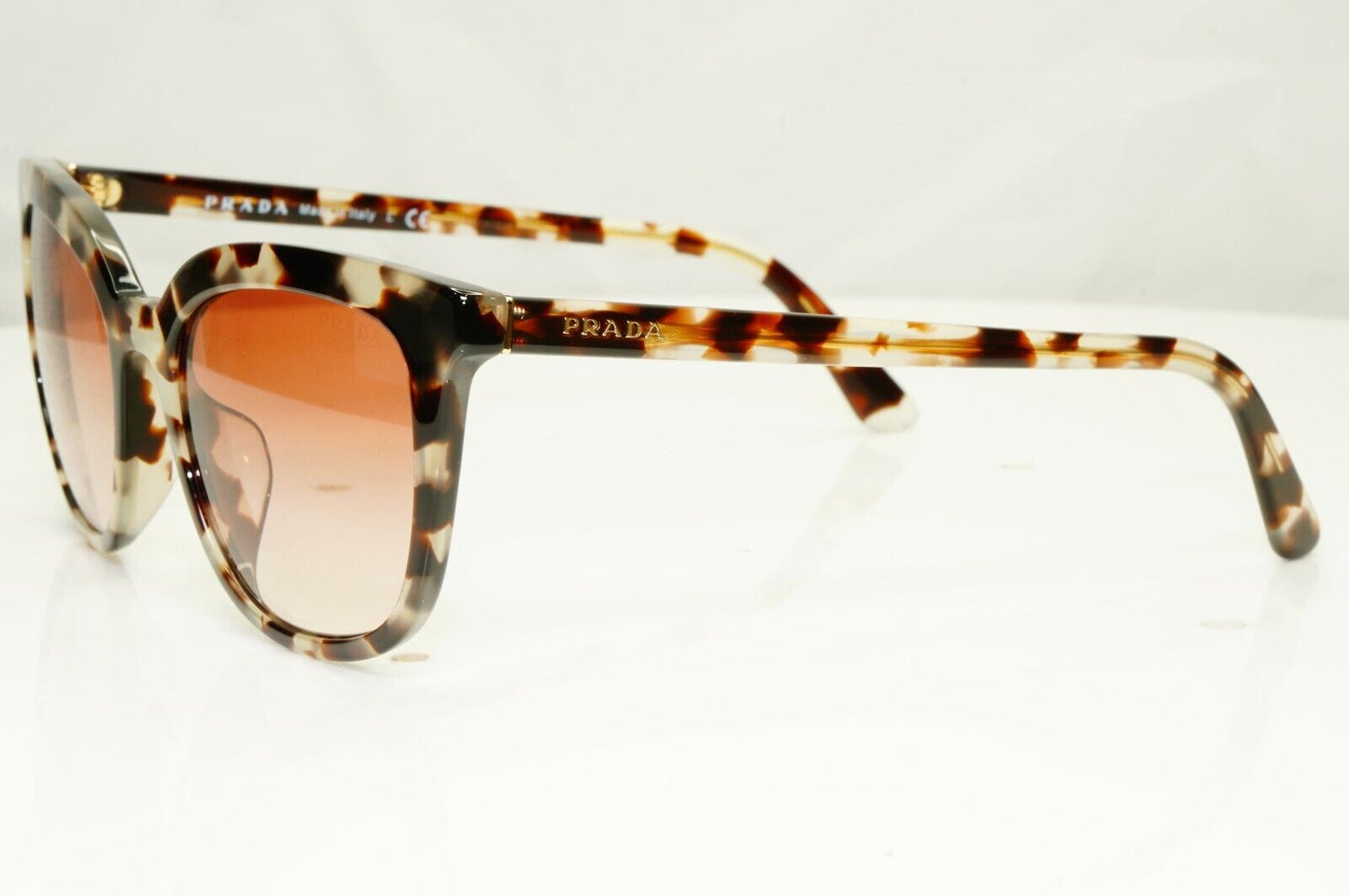 Prada Brown Tortoise Shell Womens Sunglasses Ultravox SPR 03X SF UA0-2F1 Turtle