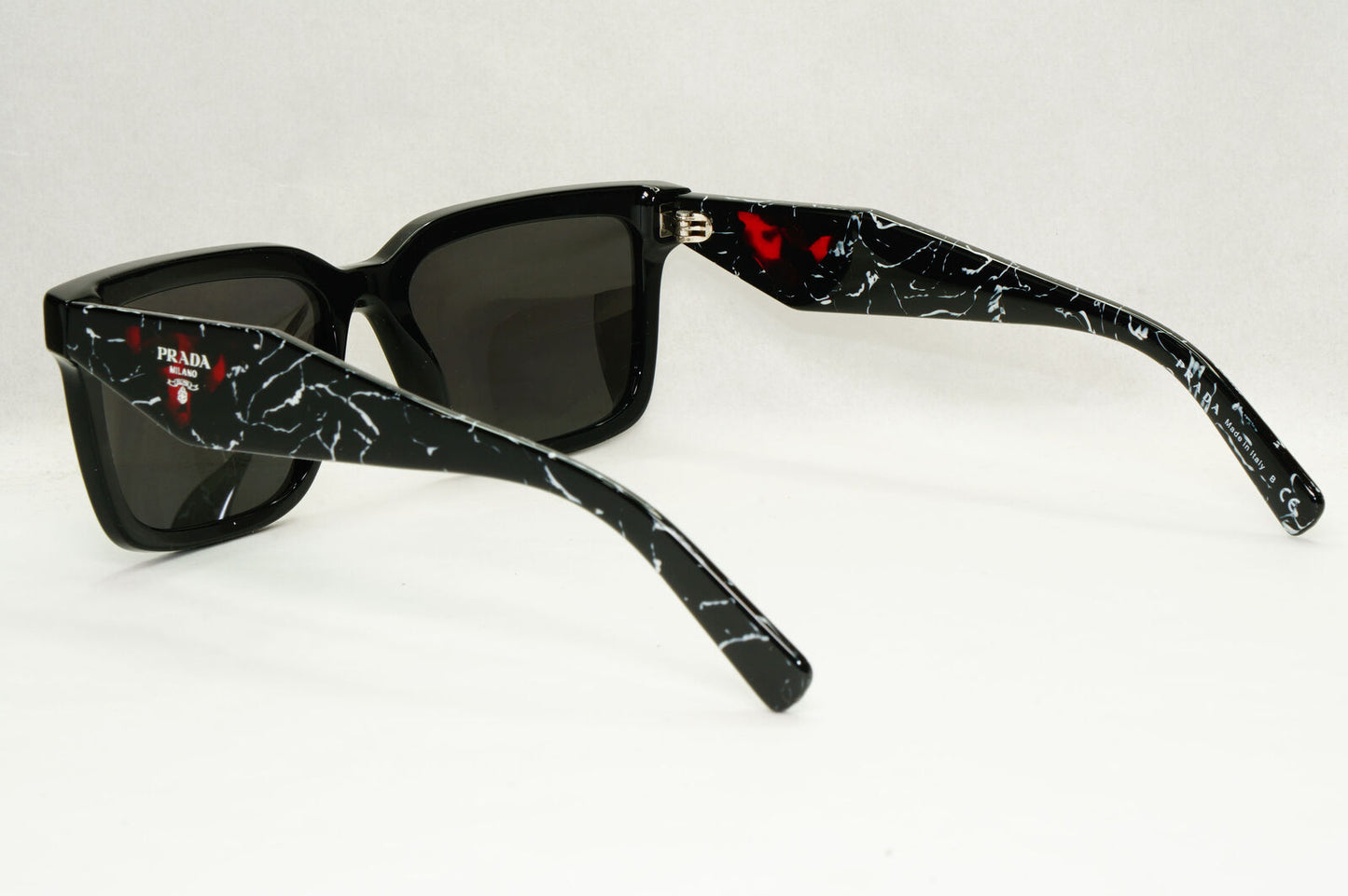 Prada Sunglasses Symbole Triangle Black Marble Square PR27YS SPR 27Y 1AB-08N