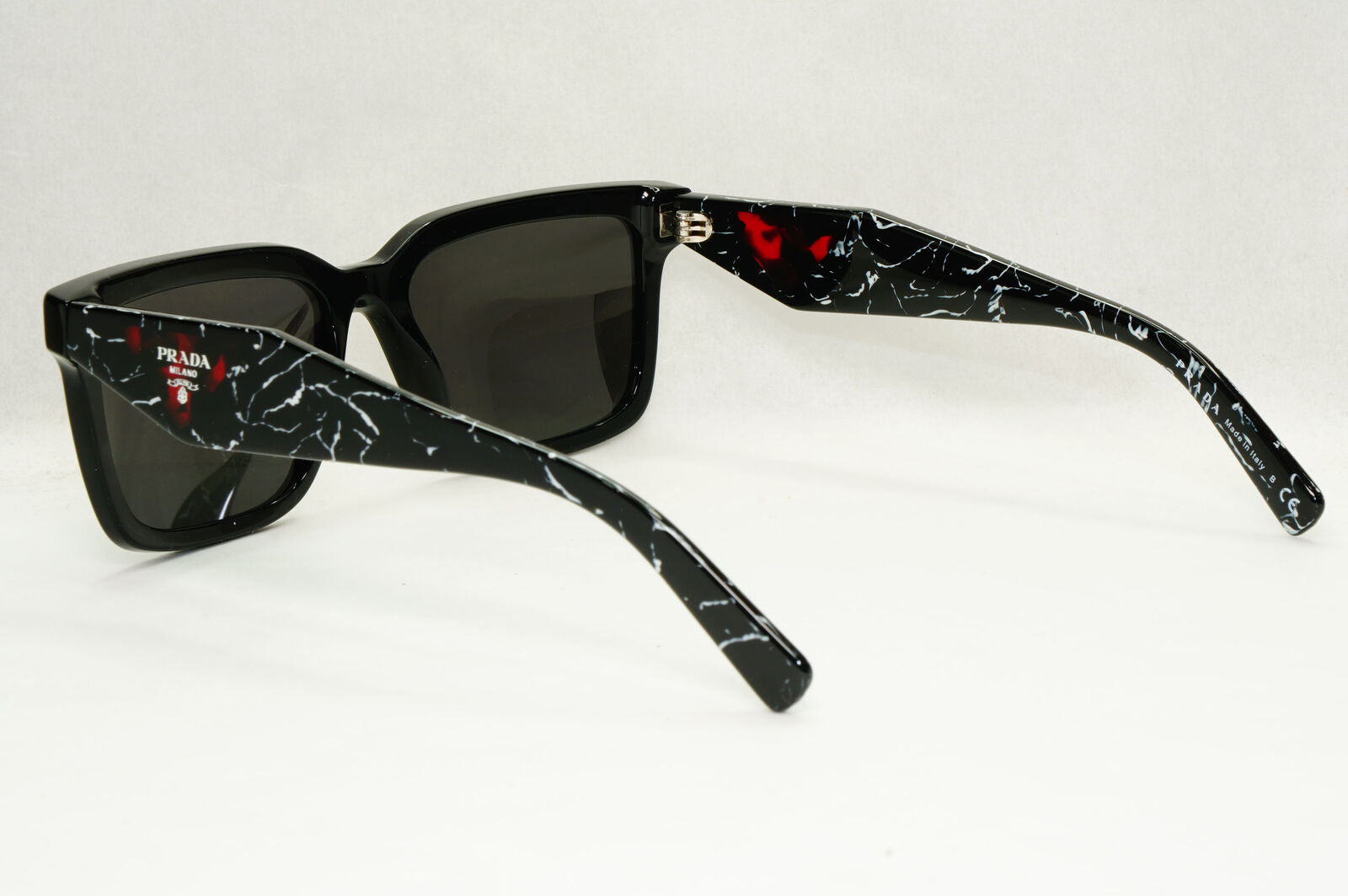 Prada Sunglasses Symbole Triangle Black Marble Square PR27YS SPR 27Y 1AB-08N