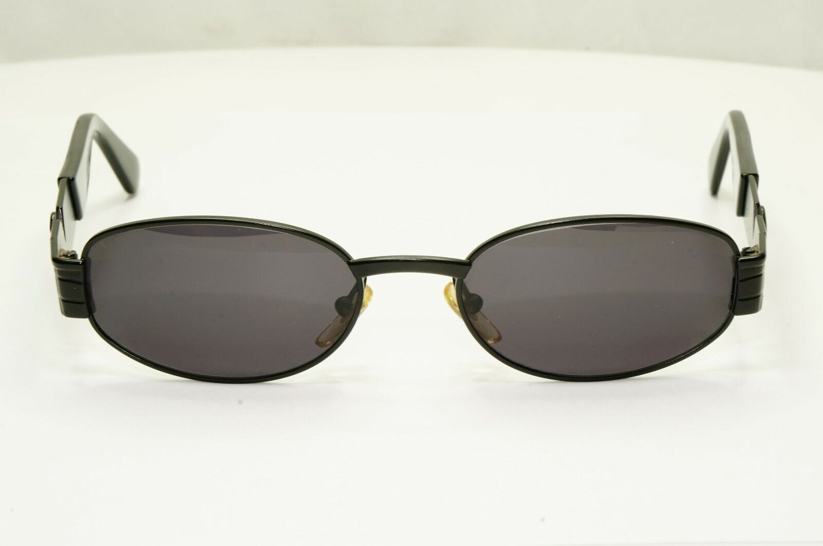 Gianni Versace 1996 Vintage Black Rectangle Metal Sunglasses MOD S20 COL 028
