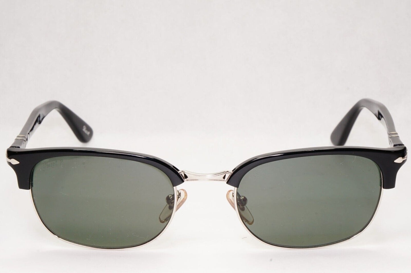 Persol Sunglasses 2015 Black Polarized Rectangle Grey Green 8139-S 95/58 52mm