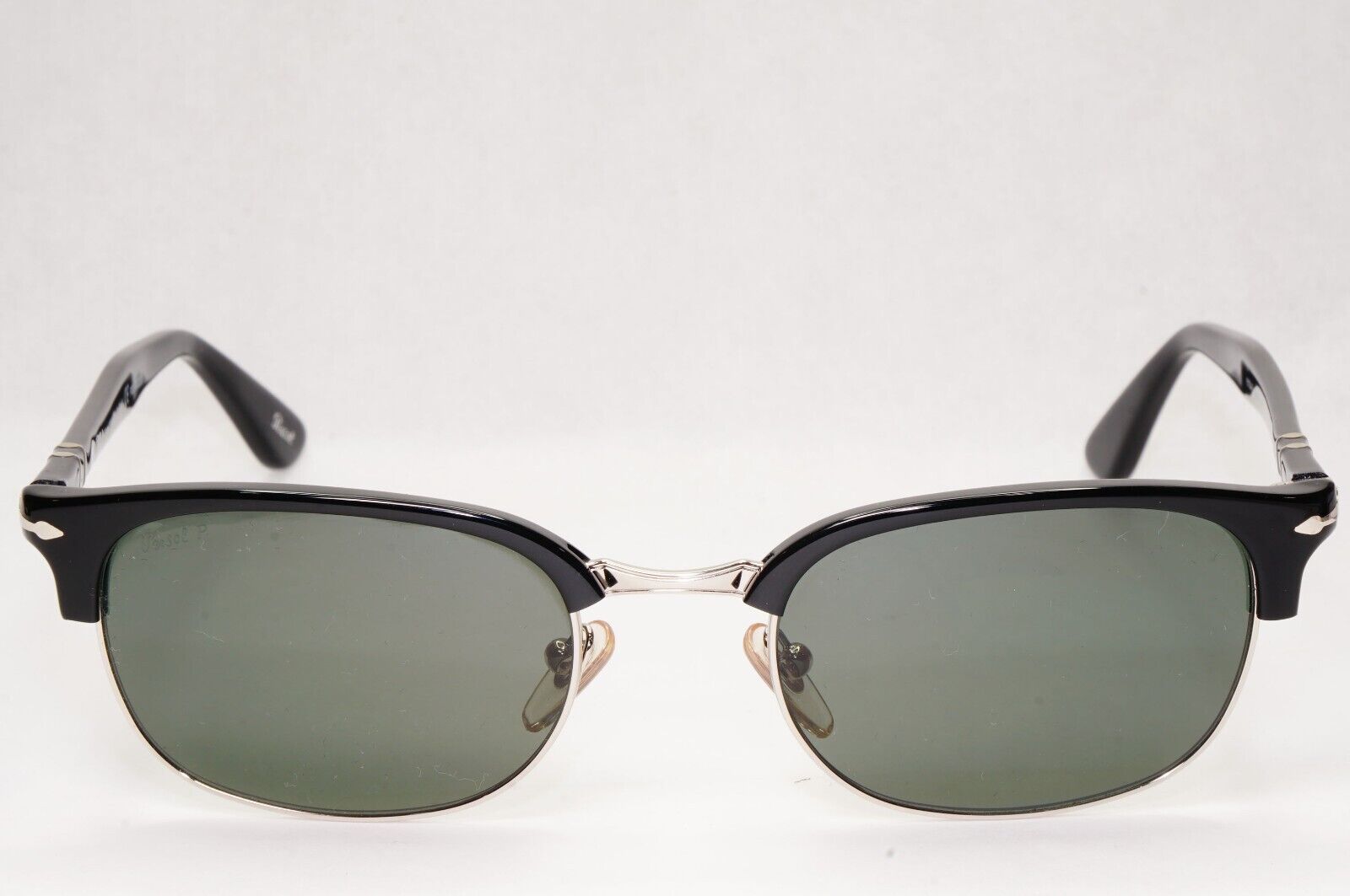 Persol Sunglasses 2015 Black Polarized Rectangle Grey Green 8139-S 95/58 52mm