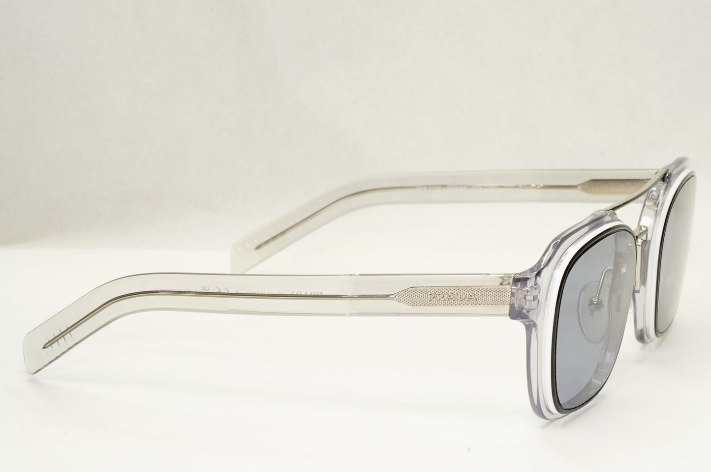 Prada Sunglasses Navigator Transparent Grey Pilot Blue SPR 07W PR07WS 04L-420