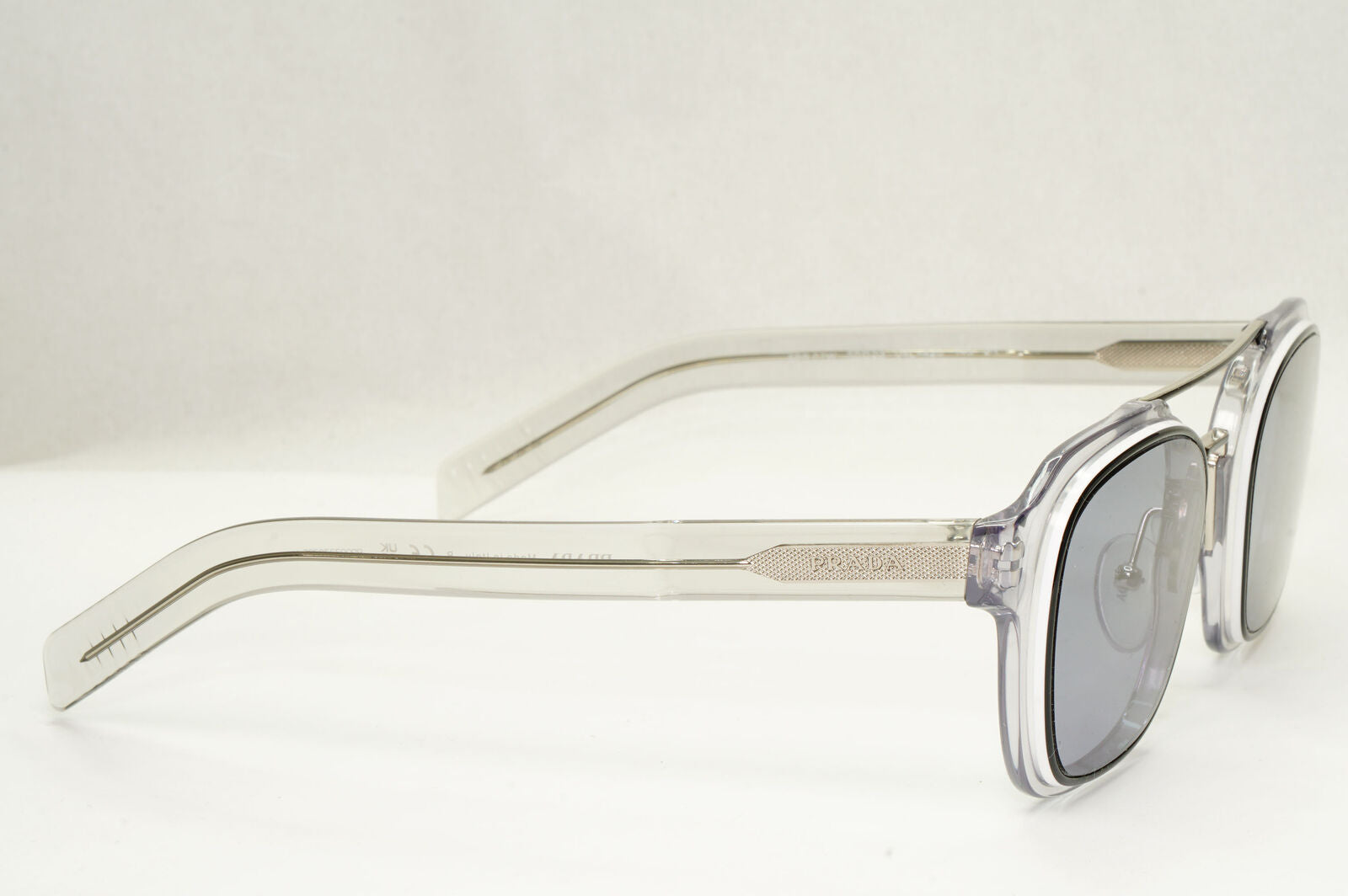 Prada Sunglasses Navigator Transparent Grey Pilot Blue SPR 07W PR07WS 04L-420