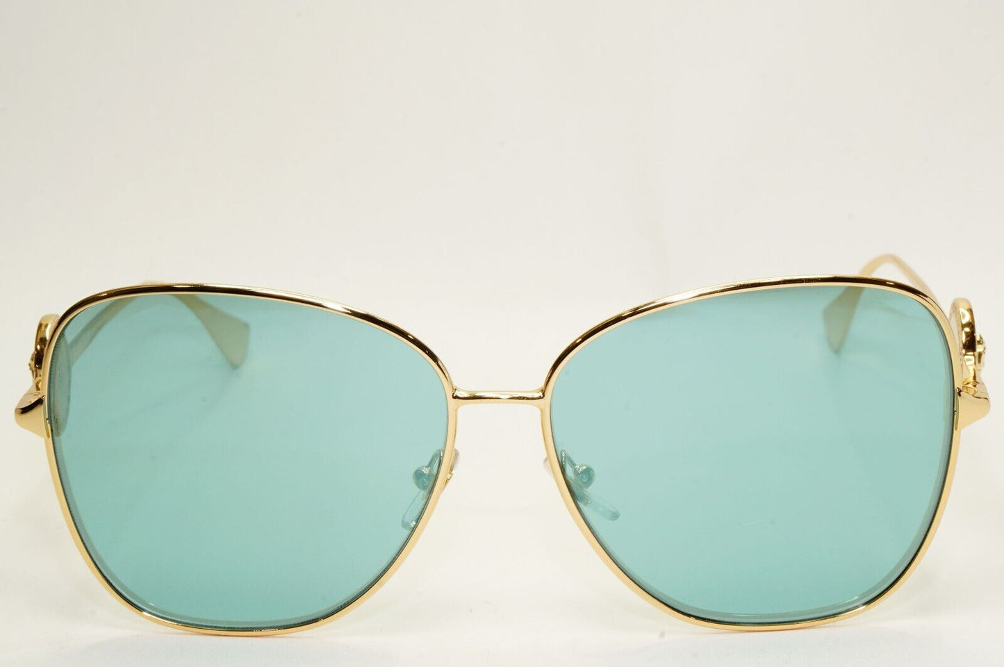 Versace Sunglasses Gold Medusa Large Square Azure Green MOD VE 2256 1002/9C 60mm