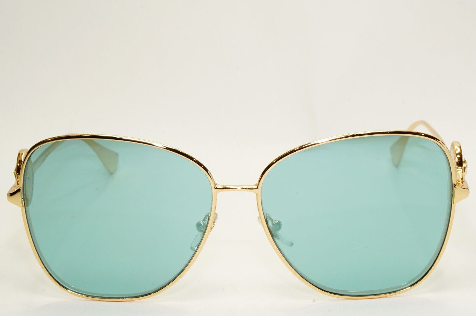 Versace Sunglasses Gold Medusa Large Square Azure Green MOD VE 2256 1002/9C 60mm